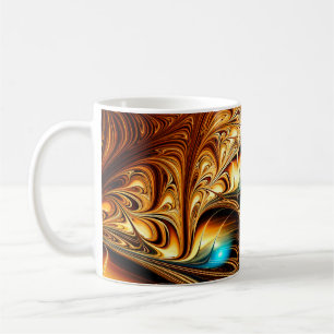 Abstracte artistieke gouden lichtachtergrond. Fine Koffiemok