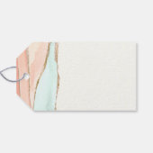 Abstracte artistieke kustWaterverf Dank je wel Cadeaulabel (Achterkant Horizontaal)