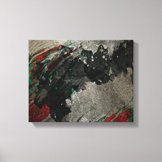 Abstracte artistieke moderne Glam Faux Gold Glitte Canvas Afdruk (Voorkant)