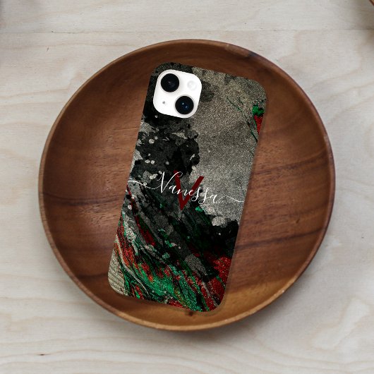 Abstracte artistieke moderne Glam Faux Gold Glitte Case-Mate iPhone Case