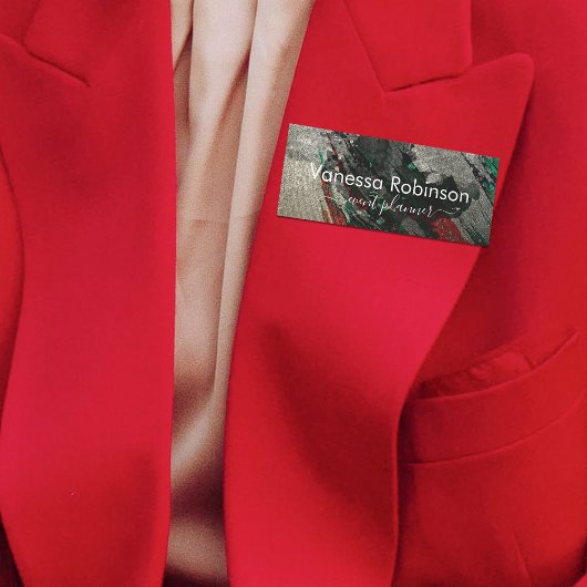 Abstracte artistieke moderne Glam Faux Gold Glitte Naamplaatje