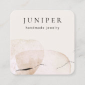 Abstracte artistieke organische Waterverf Vierkante Visitekaartje (Voorkant)