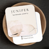 Abstracte artistieke organische Waterverf Vierkante Visitekaartje