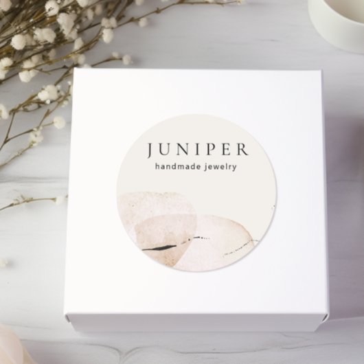 Abstracte artistieke Waterverf Ronde Sticker