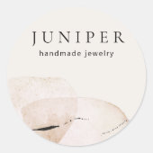 Abstracte artistieke Waterverf Ronde Sticker (Voorkant)