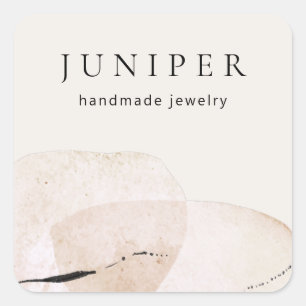 Abstracte artistieke Waterverf Vierkante Sticker