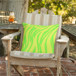 abstracte artistieke zomermoderne groene strepen buitenkussen