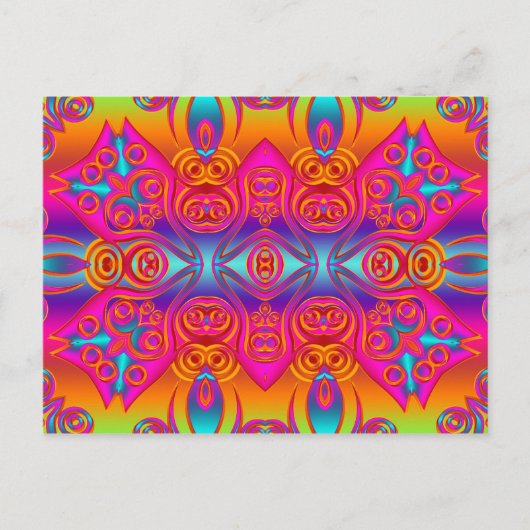 Abstracte ARTs - Kaleidoscoop 9 Briefkaart (Voorkant)