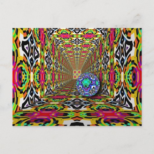 Abstracte ARTs - Kaleidoscooppatroon 10 Briefkaart (Voorkant)