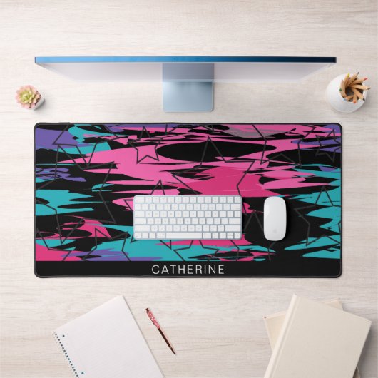 Abstracte Artsy Kleurrijke Vormen Aangepast Bureaumat (Kantoor 1)