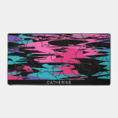 Abstracte Artsy Kleurrijke Vormen Aangepast Bureaumat (Voorkant)