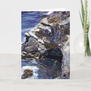 Abstracte Artsy Seaside Grotto Art Kaart