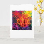 Abstracte Arty Groeten Kaart (Gele Bloem)