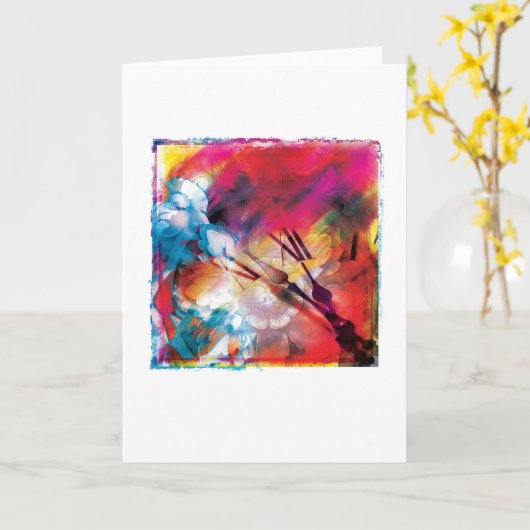 Abstracte Arty Groeten Kaart (Gele Bloem)