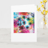 Abstracte Arty Groeten Kaart - Bloemen Thema (Gele Bloem)