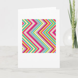 Abstracte Arty Groeten Kaart - Kleurrijke Zig Zags