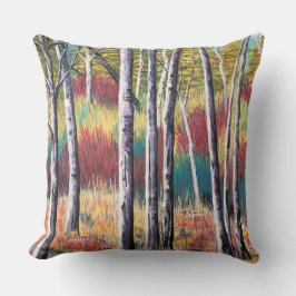 Abstracte Aspen Tree Pillow Kussen
