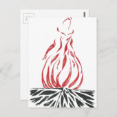 Abstracte Assepoester Phoenix Briefkaart (Voorkant / Achterkant)