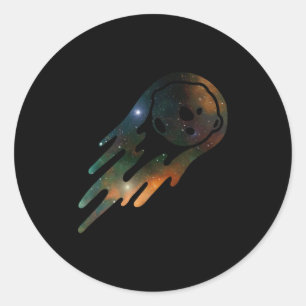 Abstracte Asteroïde Comet Ronde Sticker