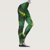 Abstracte Astrale Elektronica Digitale Kunst Leggi Leggings (Rechts)