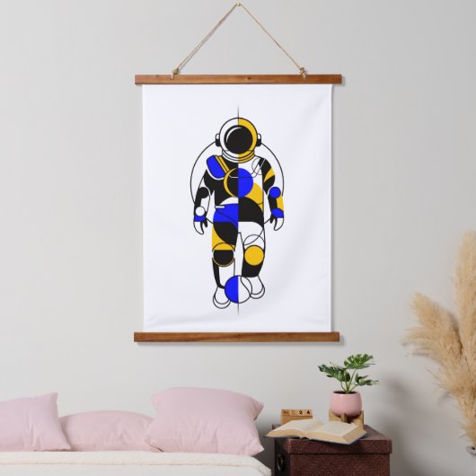 Abstracte Astronaut Hangend Wandkleed (Slaapkamer)