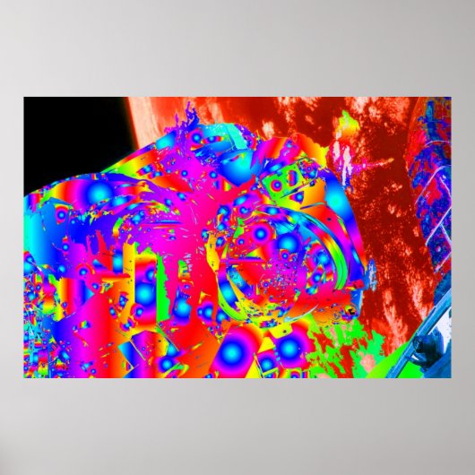 Abstracte Astronaut Poster (Voorkant)