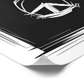 Abstracte astronautenhelmkunst poster (Hoek)