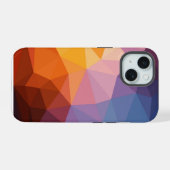 Abstracte asymmetrische driehoeken iPhone 15 case (Achterkant horizontaal)