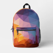 Abstracte asymmetrische vormen bedrukte rugzak (Voorkant)