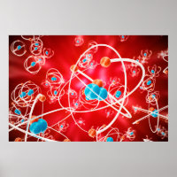 Abstracte atoomachtergrond, chemisch model van mol