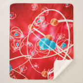 Abstracte atoomachtergrond, chemisch model van mol sherpa deken (Voorkant)