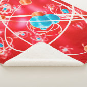 Abstracte atoomachtergrond, chemisch model van mol sherpa deken (3/4)