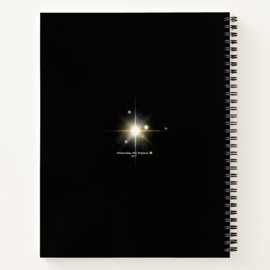 Abstracte aubergine en kleur werveling schetsboek notitieboek (Achterkant)