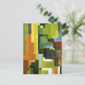 Abstracte August Macke met gekleurde formulieren Briefkaart (Staand voorkant)