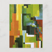 Abstracte August Macke met gekleurde formulieren Briefkaart (Voorkant)