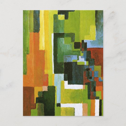 Abstracte August Macke met gekleurde formulieren Briefkaart (Voorkant)