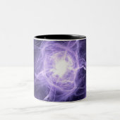 Abstracte aura: Kirlian energievorm Tweekleurige Koffiemok (Center)