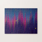 Abstracte Aurora Borealis kleurig Legpuzzel (Horizontaal)
