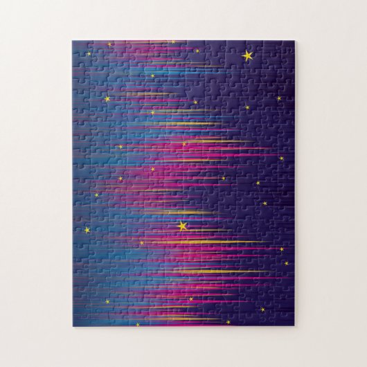 Abstracte Aurora Borealis kleurig Legpuzzel (Verticaal)