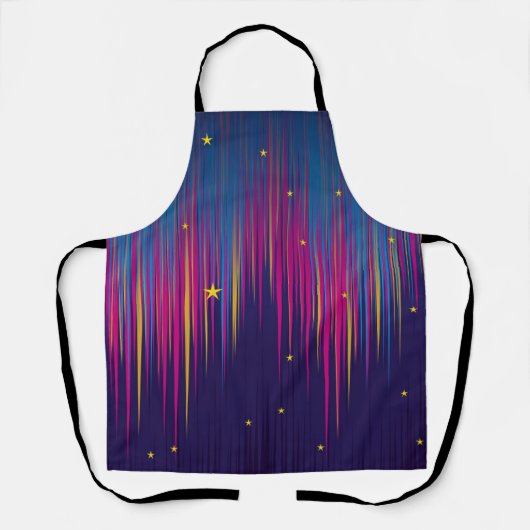 Abstracte Aurora Borealis kleurig Schort (Voorkant)