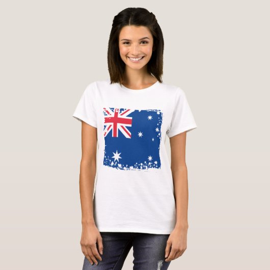 Abstracte Australische vlag, Australische kleuren T-shirt (Voorkant volledig)