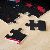 Abstracte auto's, grunge kinderachtig patroon. legpuzzel (Zijkant)