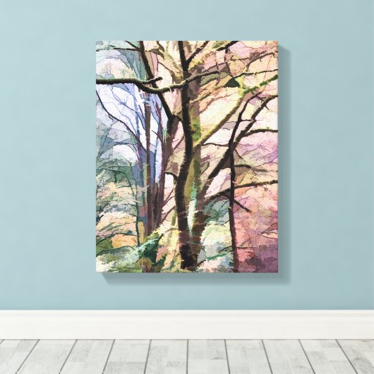 ABSTRACTE AUTUMN BOMEN CANVAS AFDRUK (Insitu (Houten vloer))