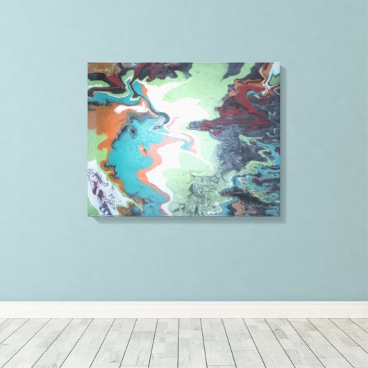 Abstracte Avian Canvas Print (Insitu (Houten vloer))