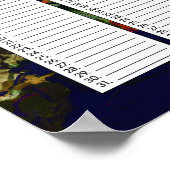 Abstracte avond rood, crème & middernacht wervelin poster (Hoek)