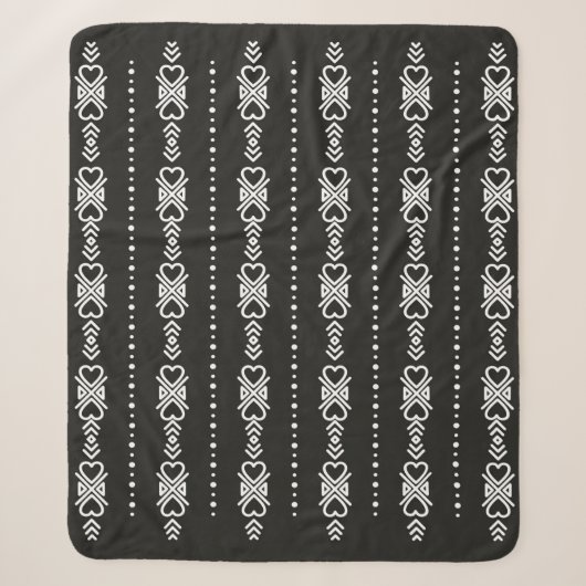 Abstracte aztec harttextuur sherpa deken (Voorkant)