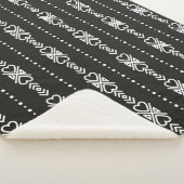 Abstracte aztec harttextuur sherpa deken (3/4)