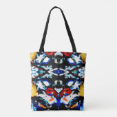 Abstracte Azteekse bloemen Tote Bag (Achterkant)