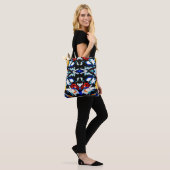 Abstracte Azteekse bloemen Tote Bag (Op model)