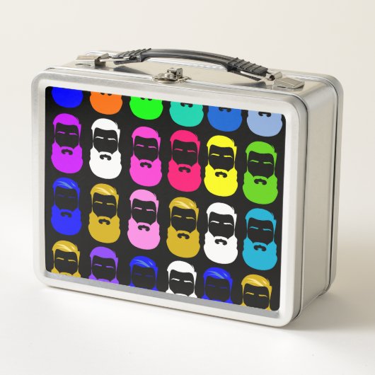 Abstracte Baarden Metalen Lunchbox (Voorkant)